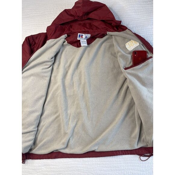 VTG Russell Athletic USC Trojans Full Zip Hooded Casual Jacket SZ XL Water Resis - Picture 3 of 16